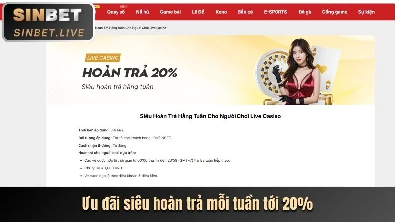 Hoàn trả hàng ngày cho Slot